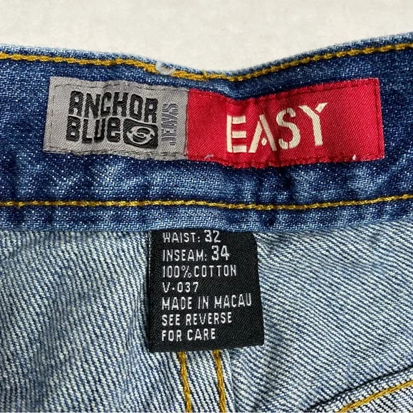 Y2K Anchor Blue Easy Fit Jeans